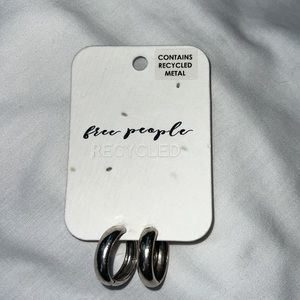 Free People Silver Hoops